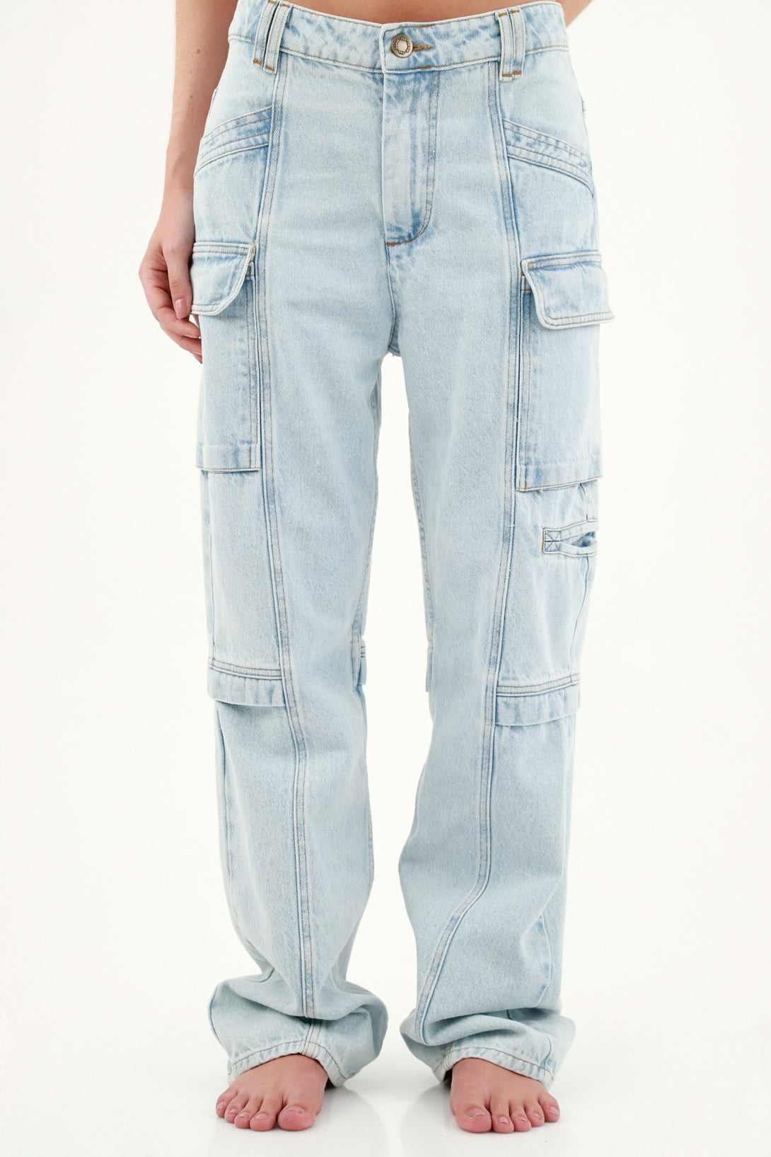 Women's Blue Side Pocket Jeans