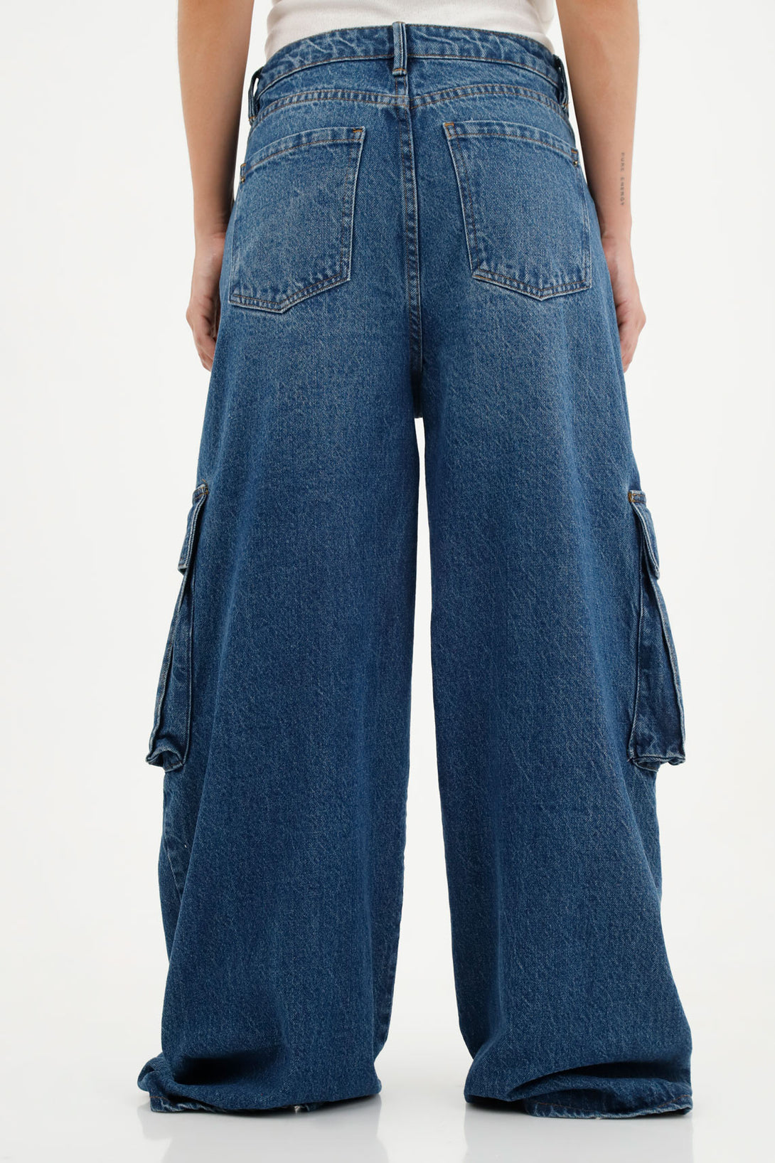 Women's Blue Cargo Jeans