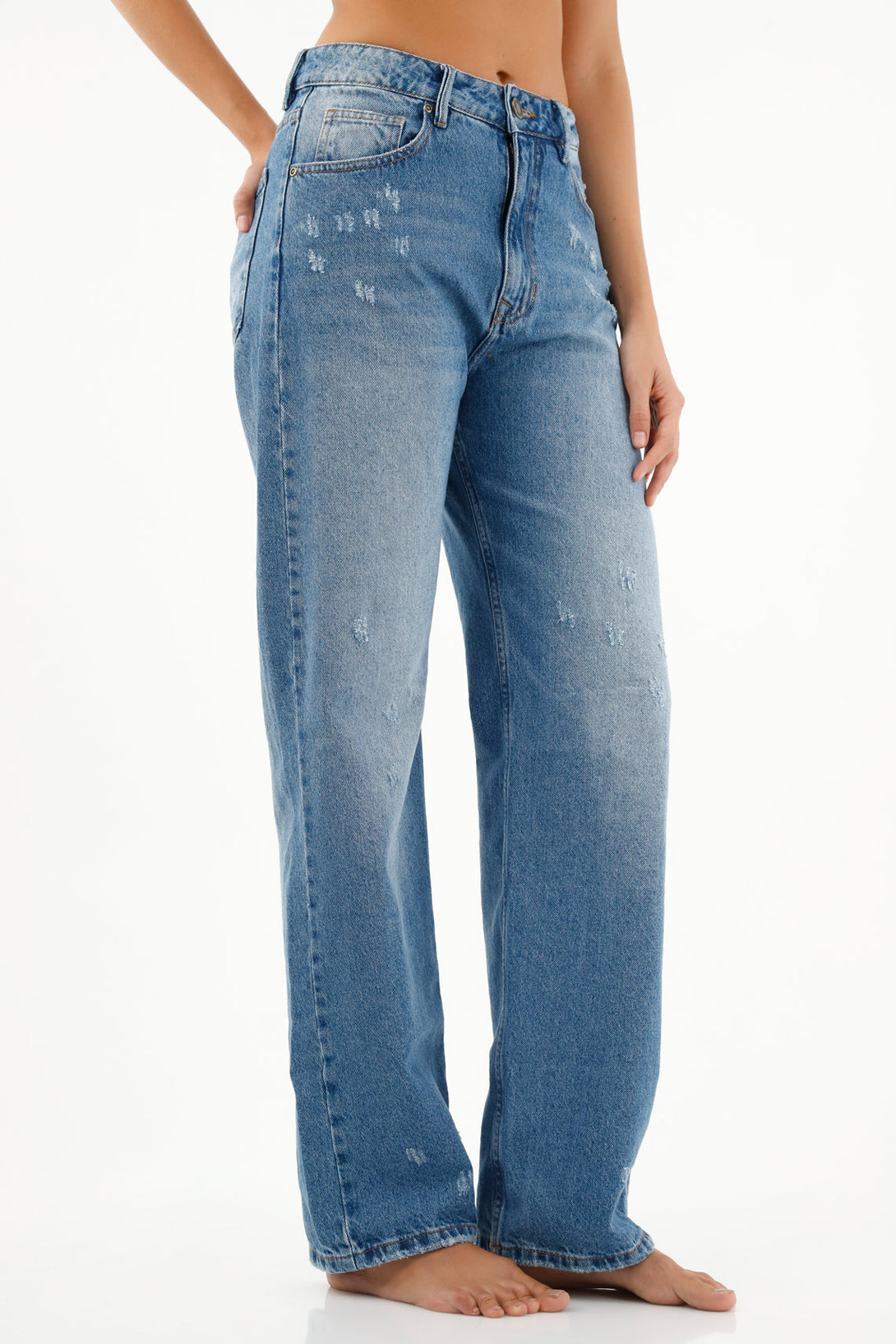 Women's Straight-Leg Blue Jeans