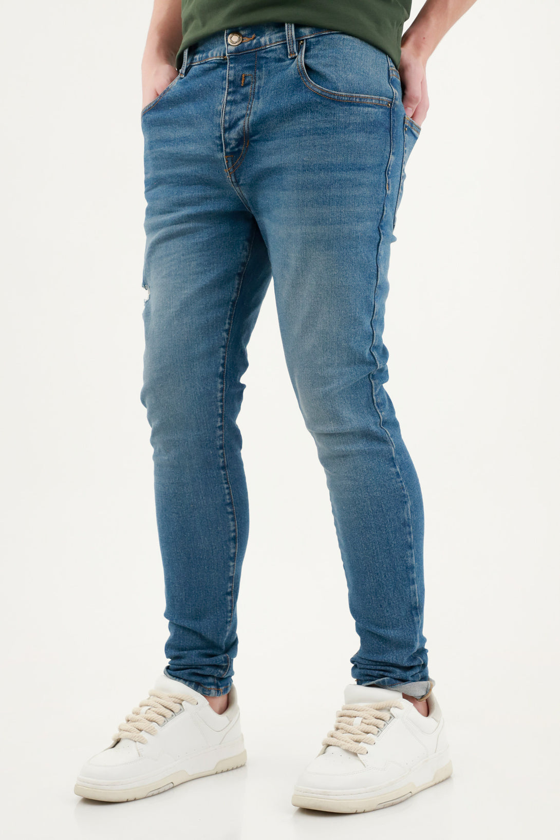 Men's Super Skinny Blue Jeans