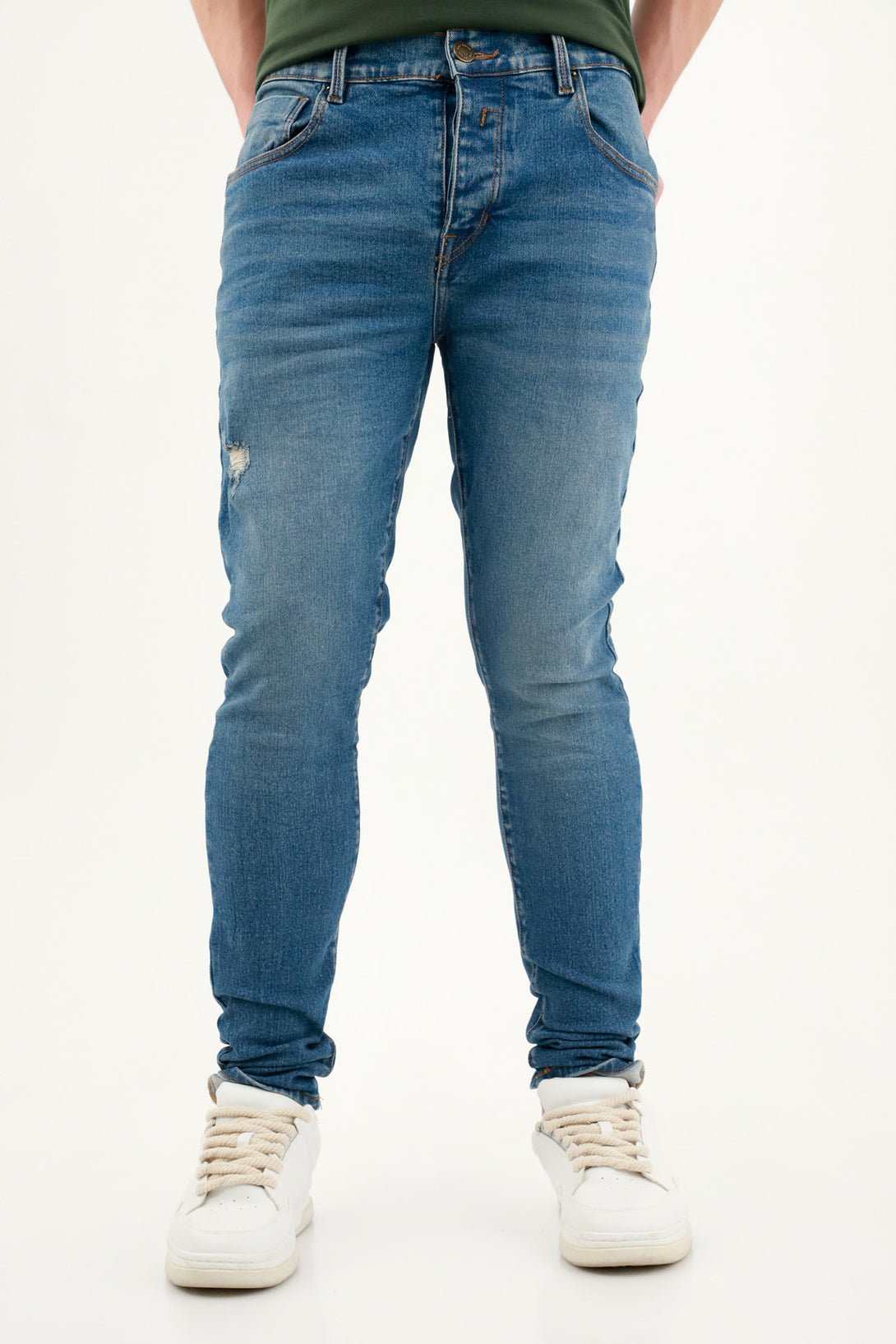 Men's Super Skinny Blue Jeans