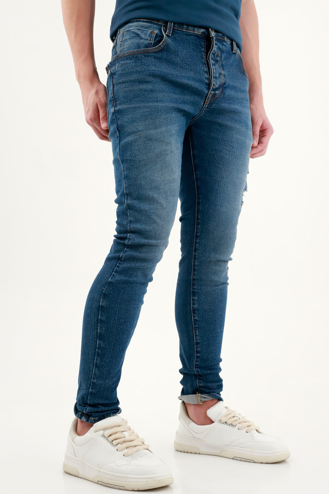 Jean Super Skinny azul para hombre