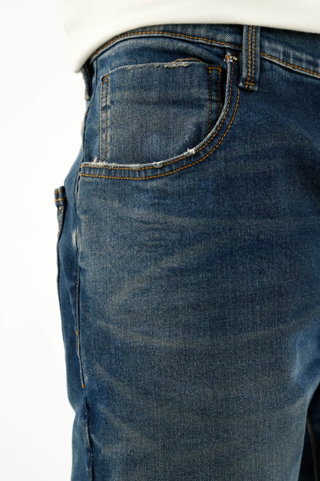 Men's Button-Fly Blue Jeans