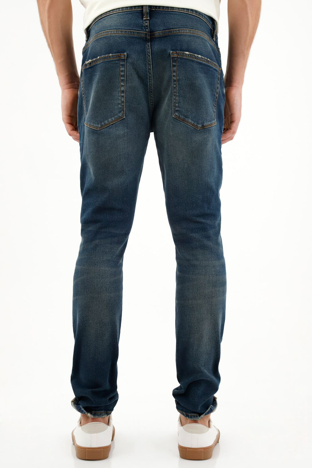 Men's Button-Fly Blue Jeans