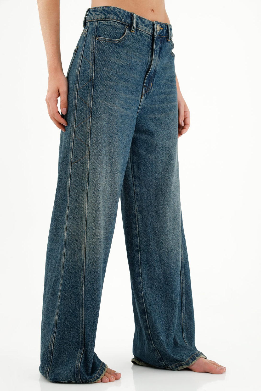 Women's Blue Four-Pocket Jeans