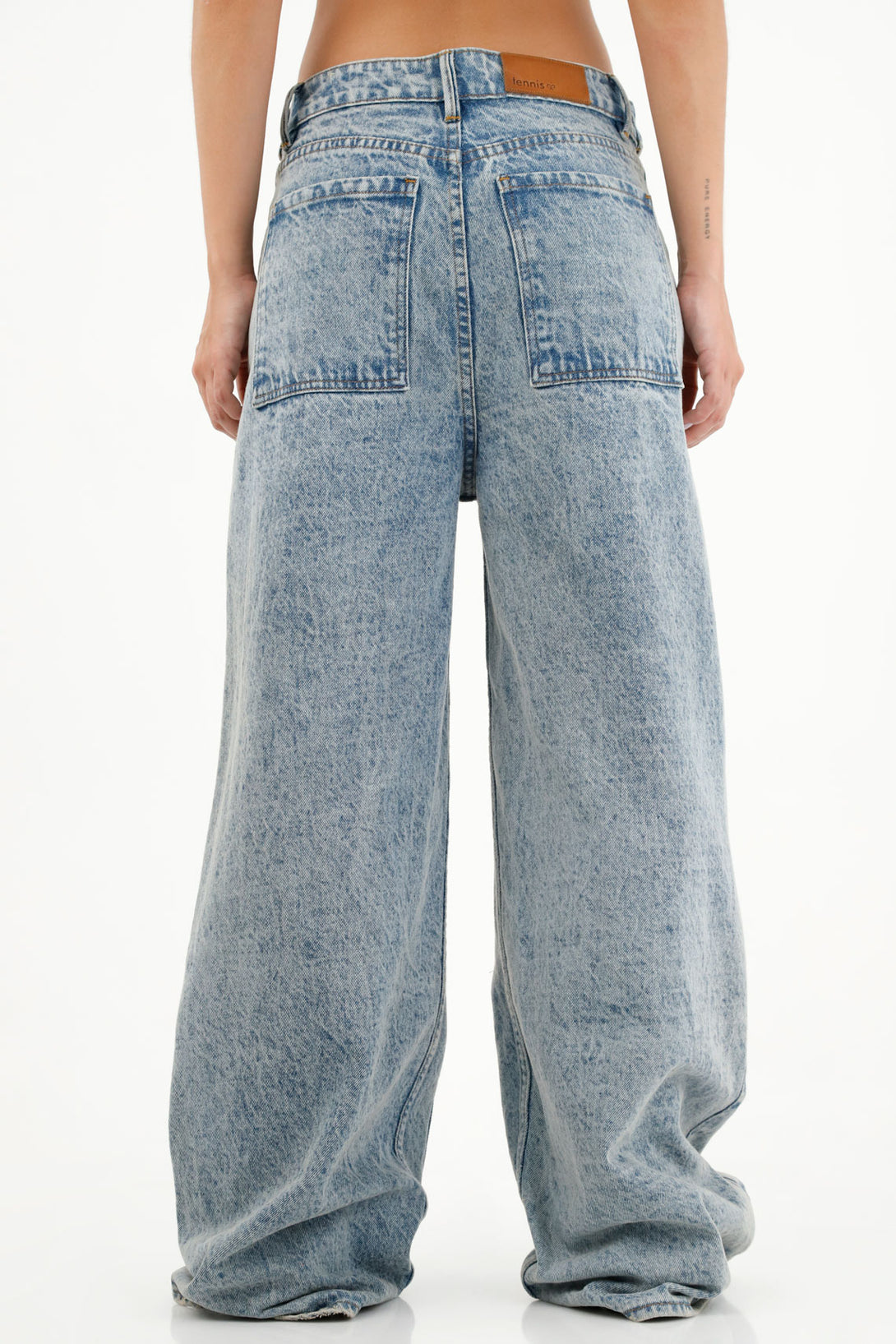 Women's Wide Leg Blue Jeans