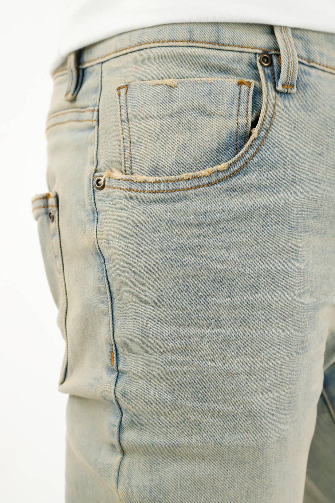 Men's Blue Skinny Five-Pocket Jeans