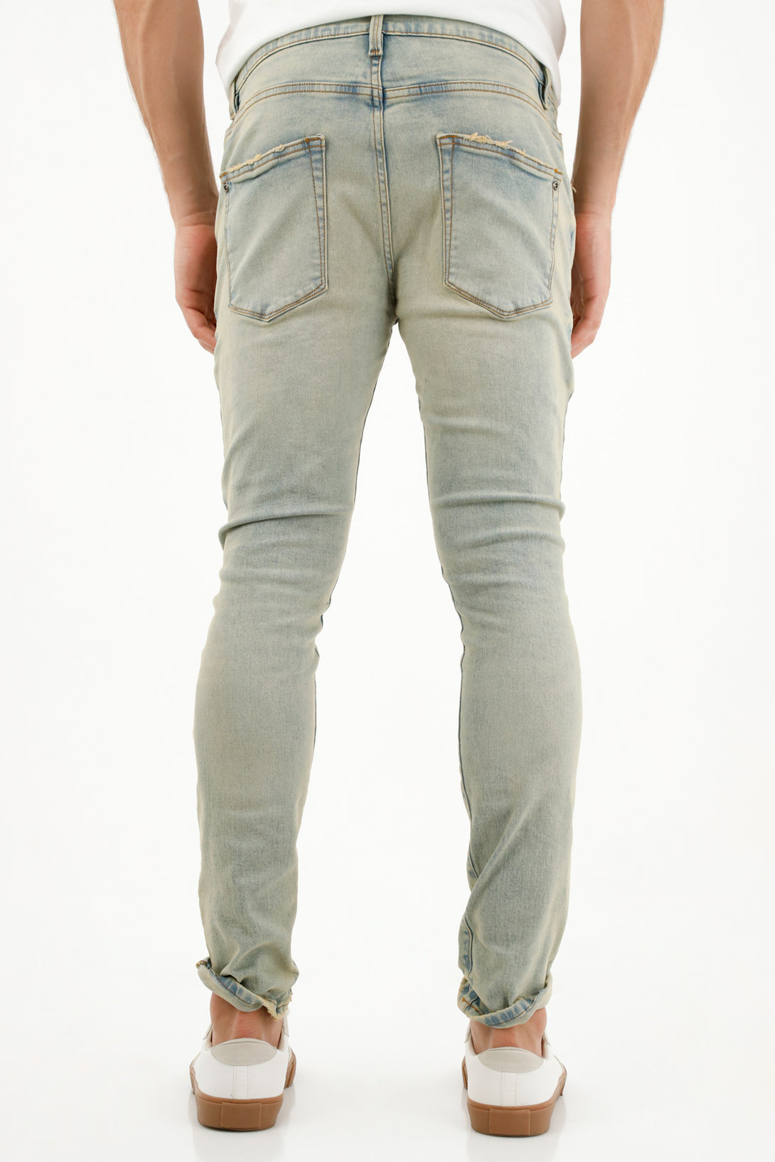 Men's Blue Skinny Five-Pocket Jeans