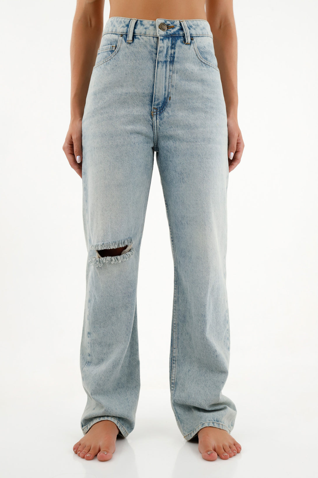 Women's Five-Pocket Blue Jeans