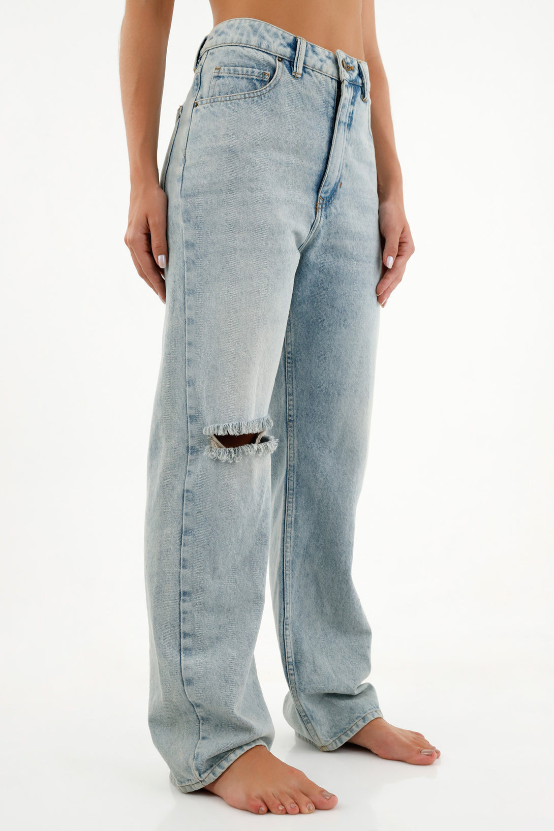 Women's Five-Pocket Blue Jeans