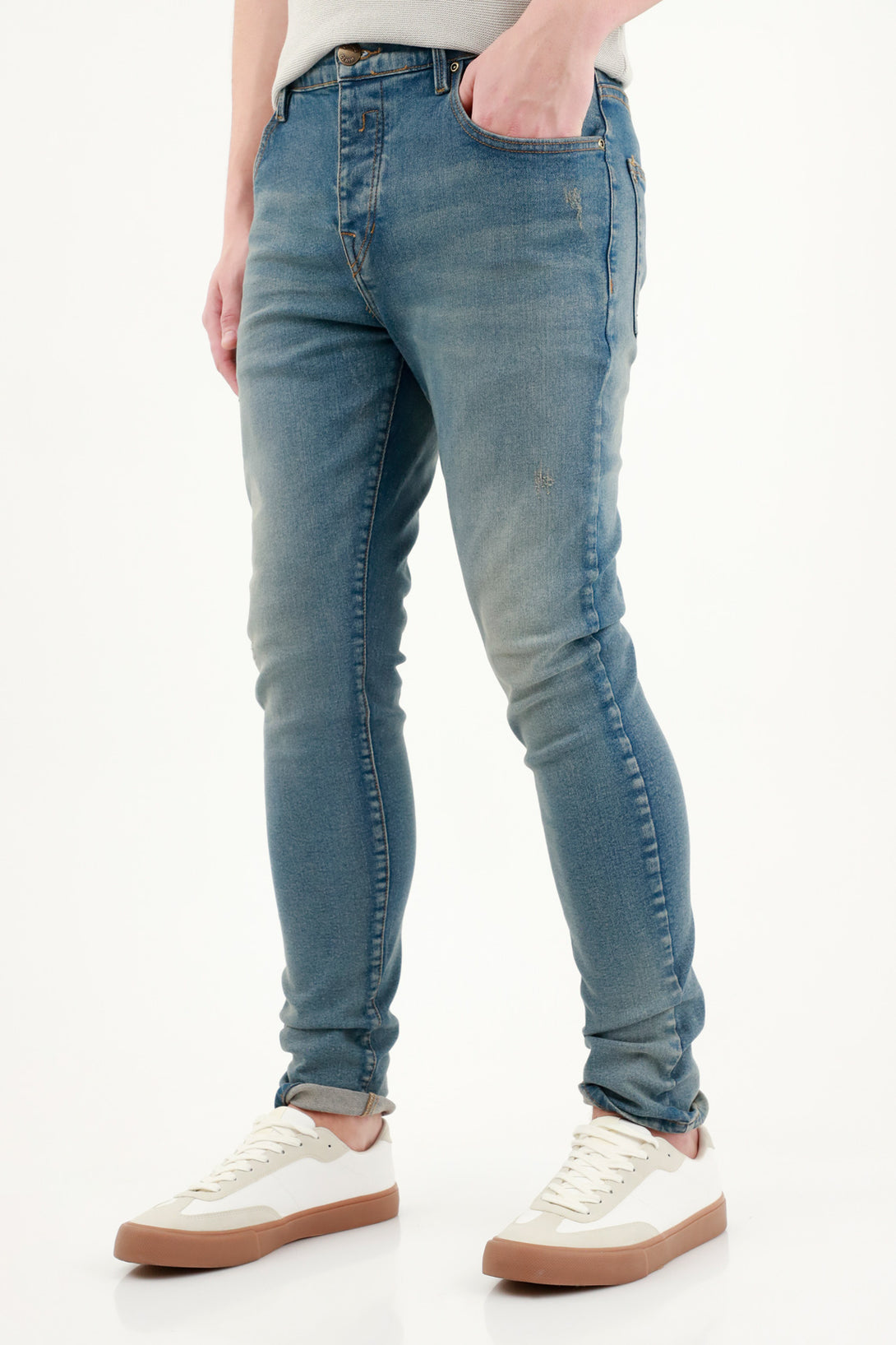 Jean Super Skinny azul medio para hombre