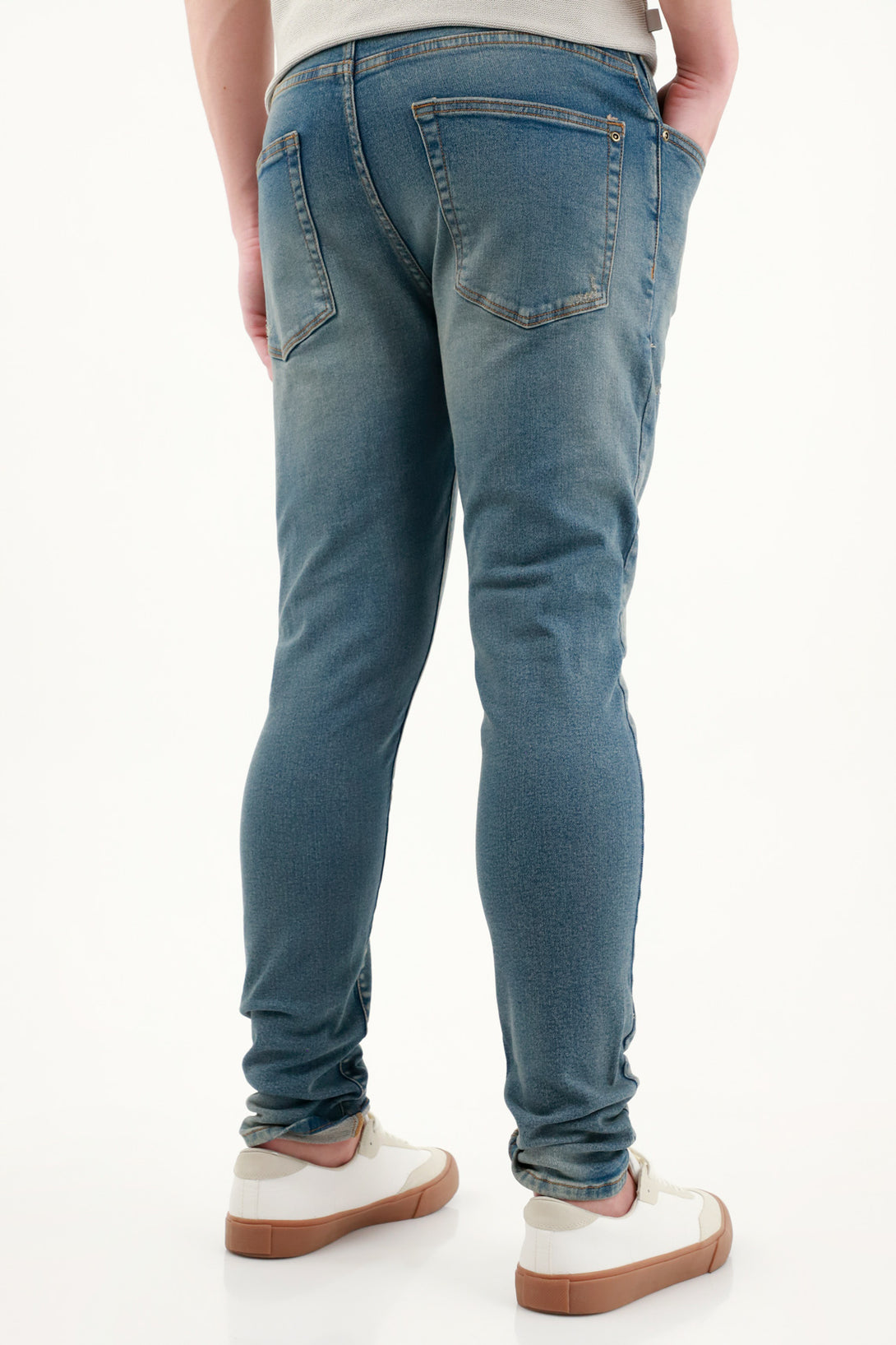 Jean Super Skinny azul medio para hombre