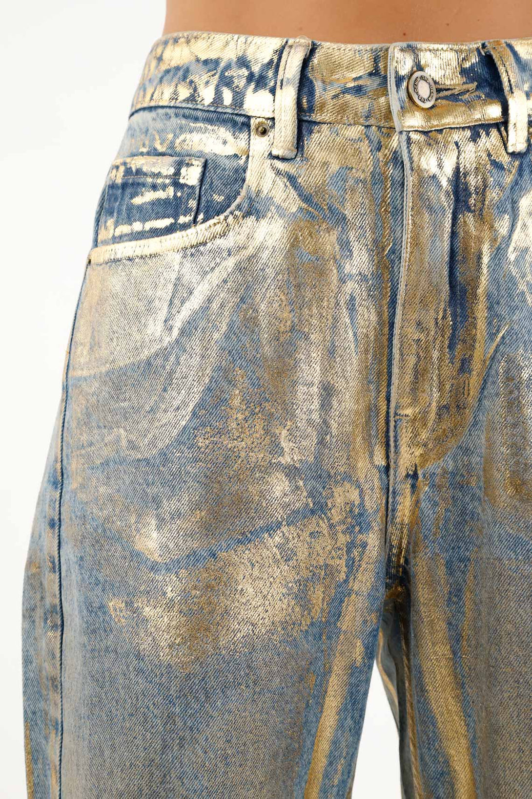 Women's Blue Shimmer Effect Jeans