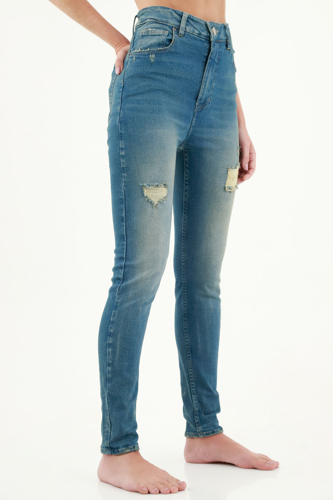 Women's Blue Raw Jeans