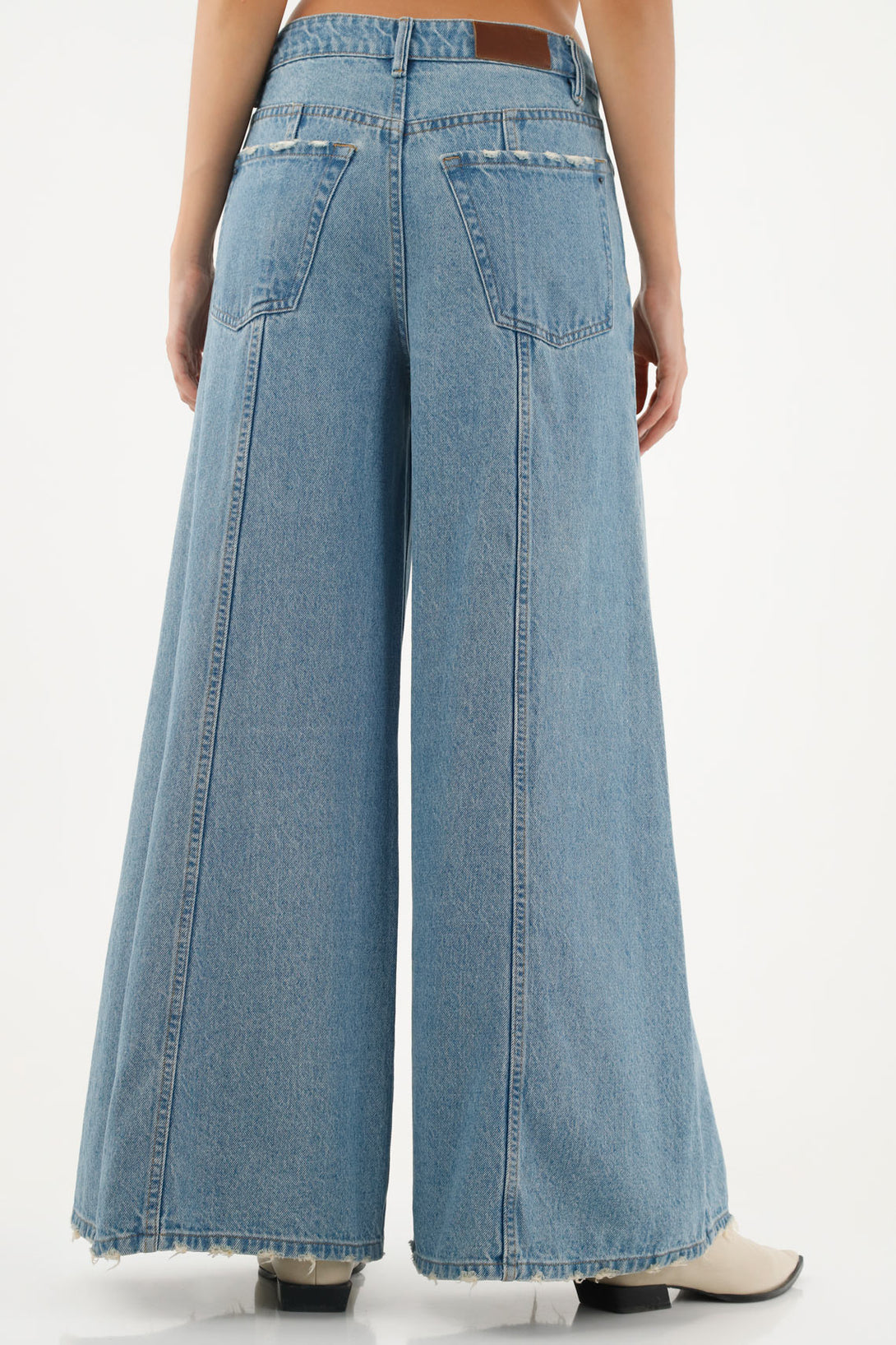 Women's Wide Leg Blue Jeans