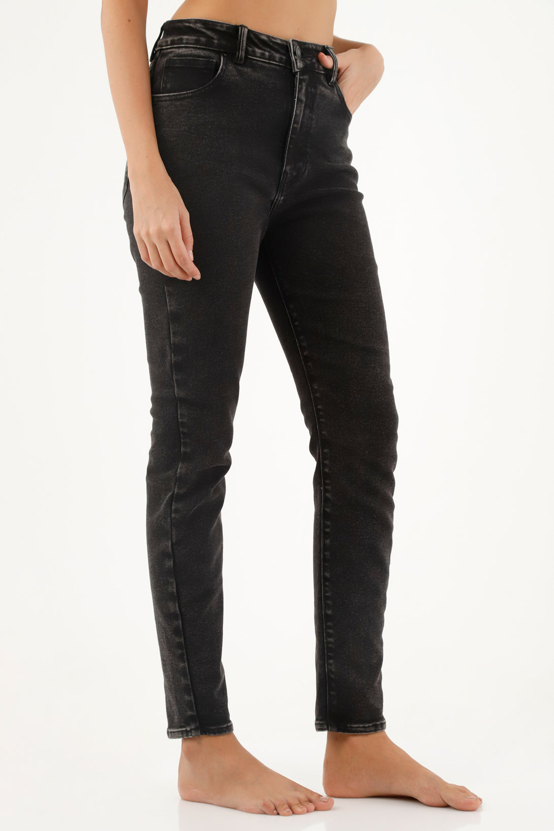 Jean Jegging negro para mujer