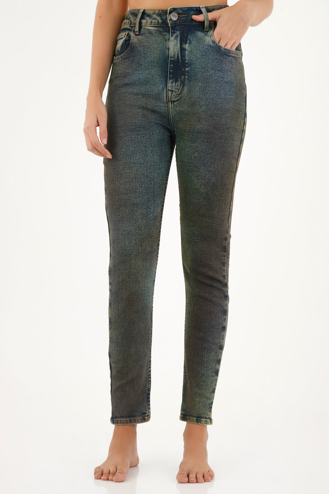 Women's Blue Iridescent Effect Jeans