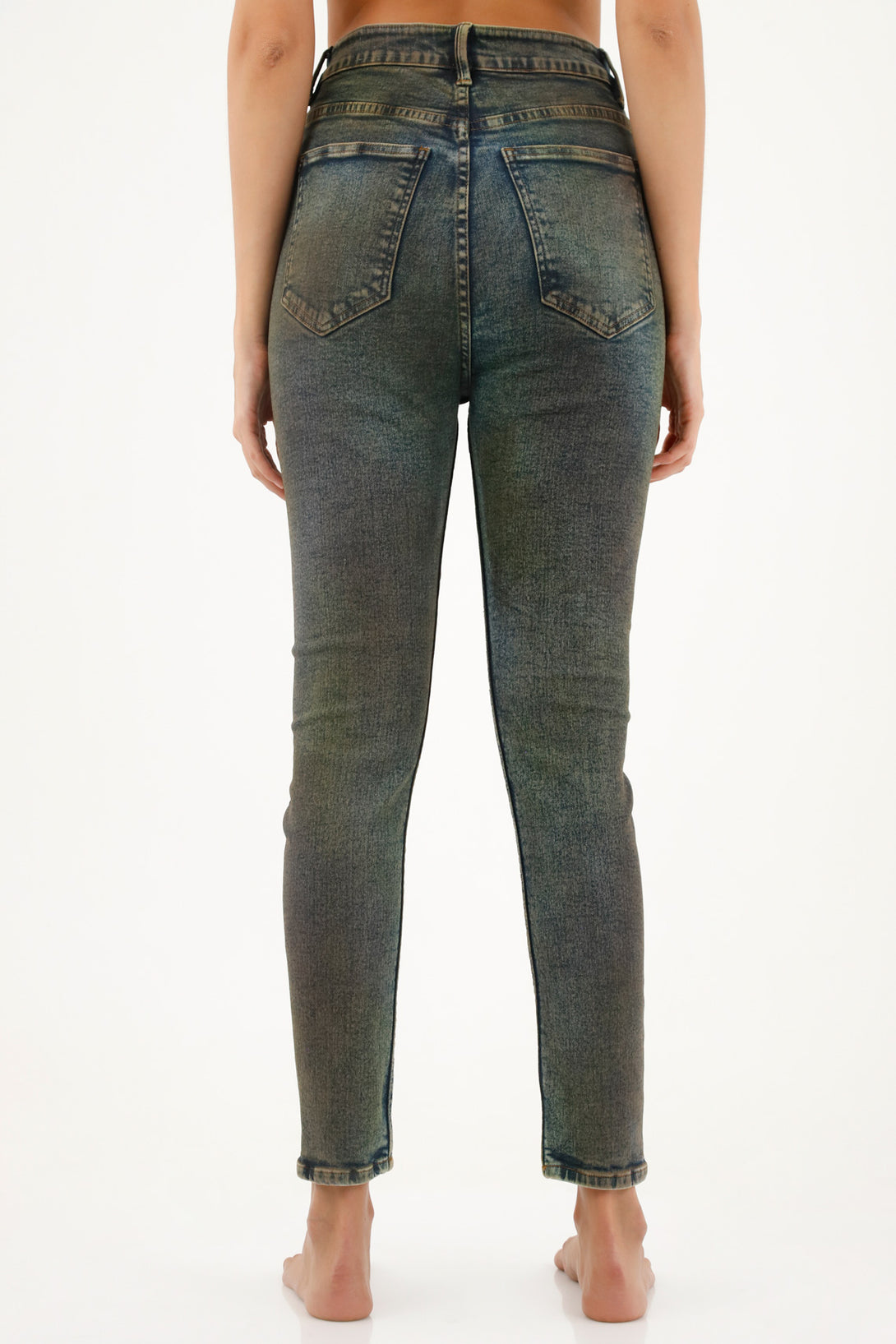 Women's Blue Iridescent Effect Jeans