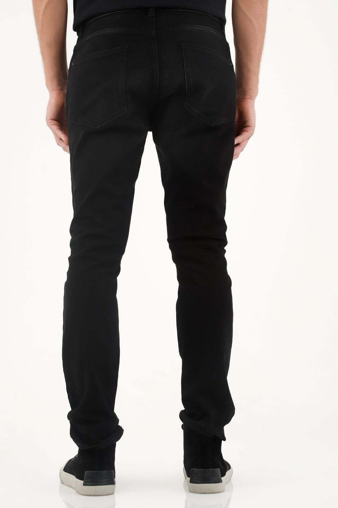 Men's Black Five-Pocket Jeans