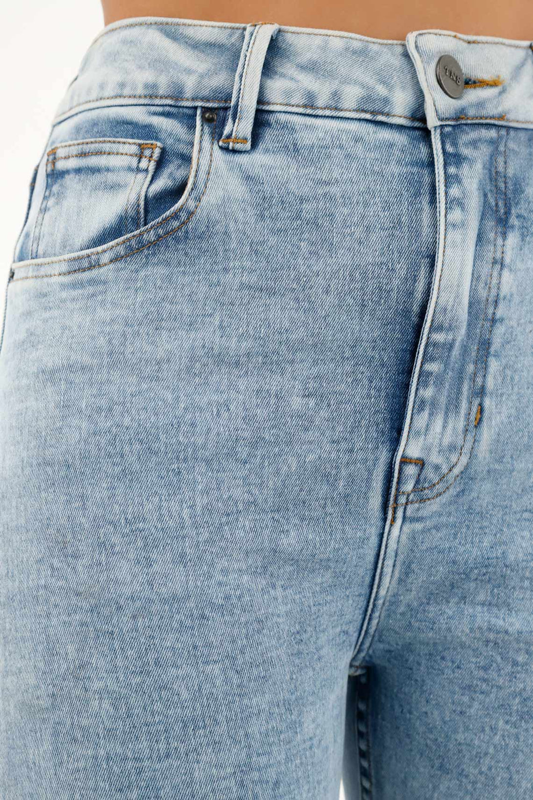 Jean con efecto degradé azul para mujer