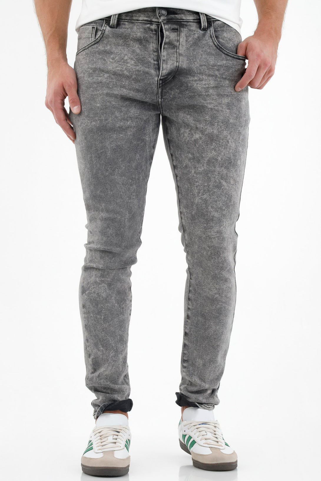 Jean Skinny negro para hombre