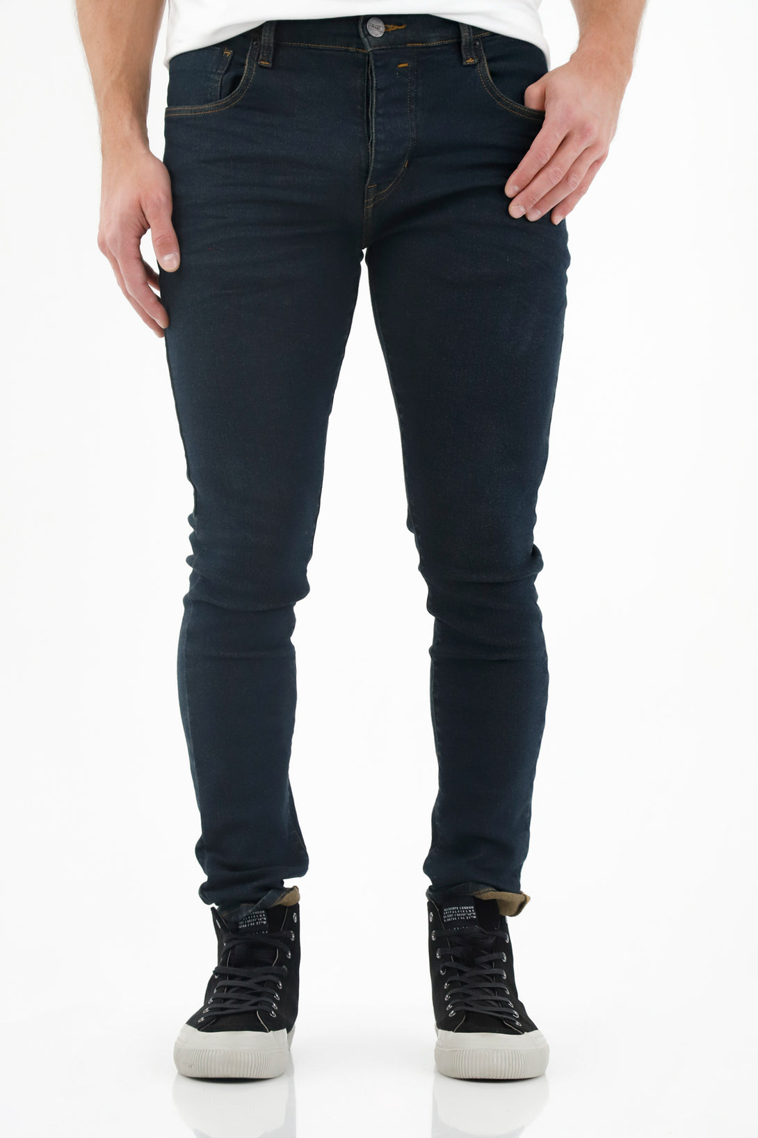 Men's Blue Five-Pocket Jeans