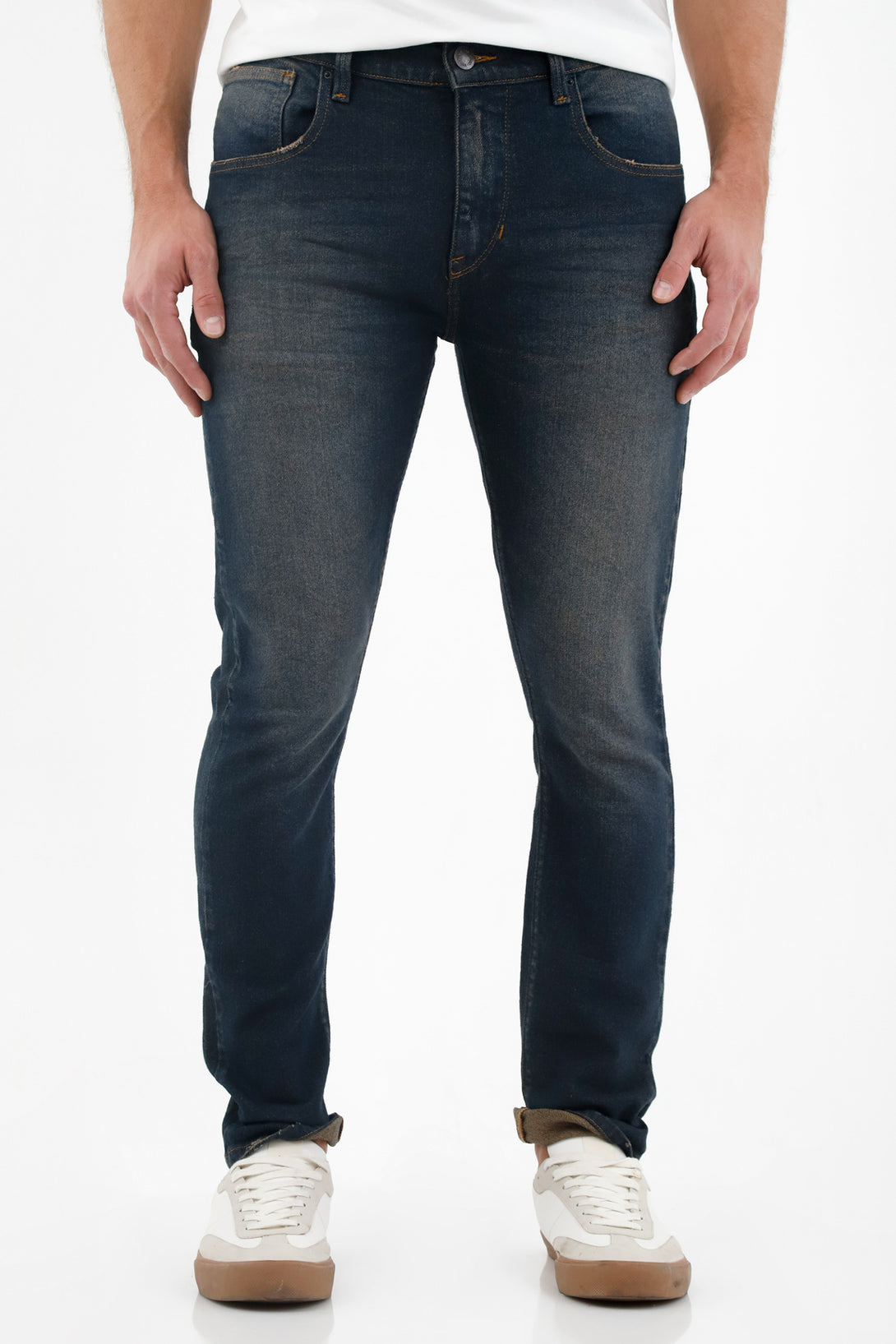 Jean con dirty vintage azul para hombre