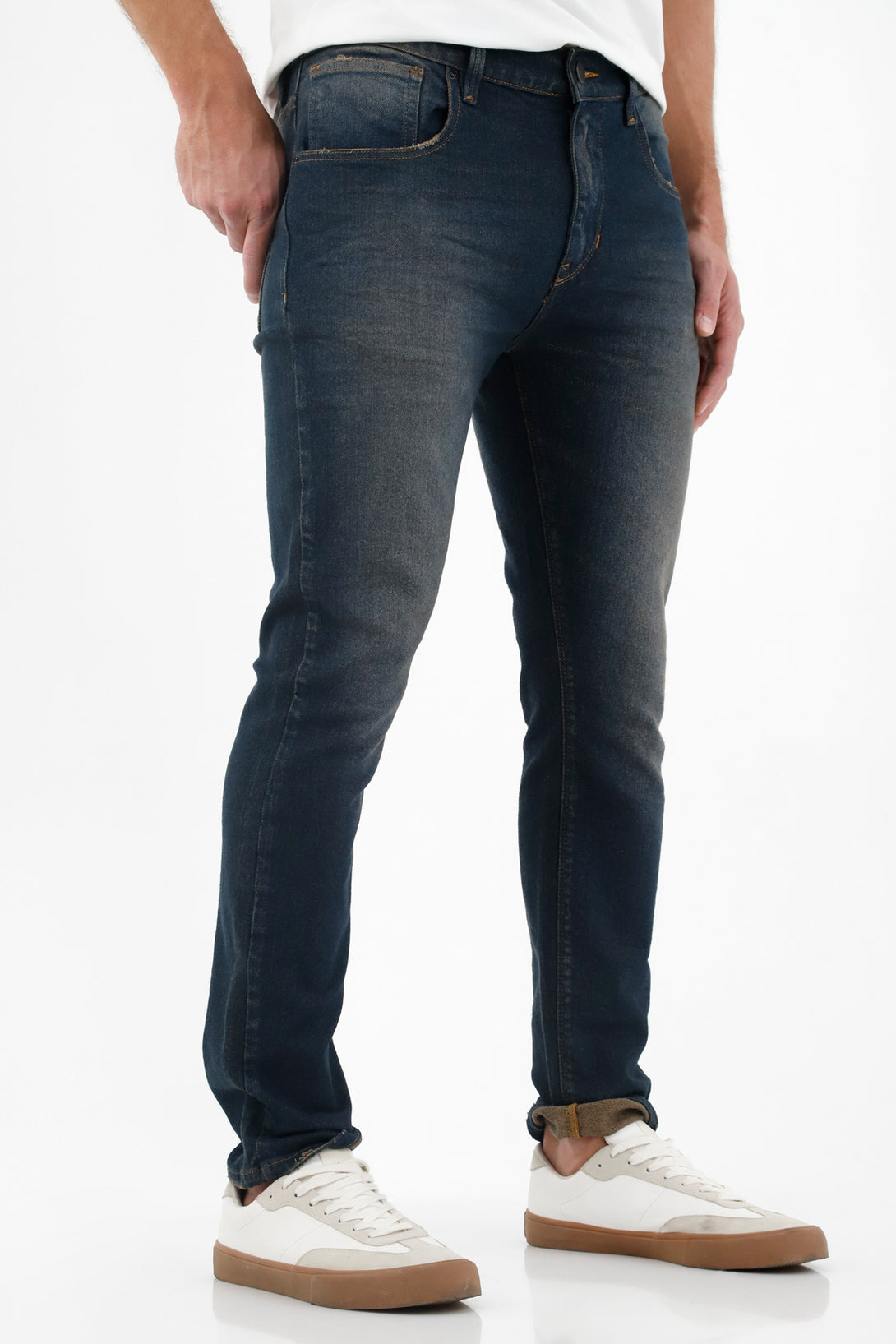 Jean con dirty vintage azul para hombre