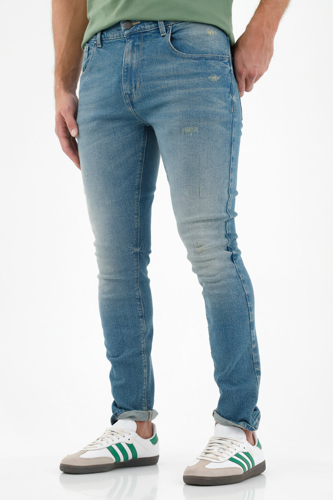 Men's Blue Distressed Jeans