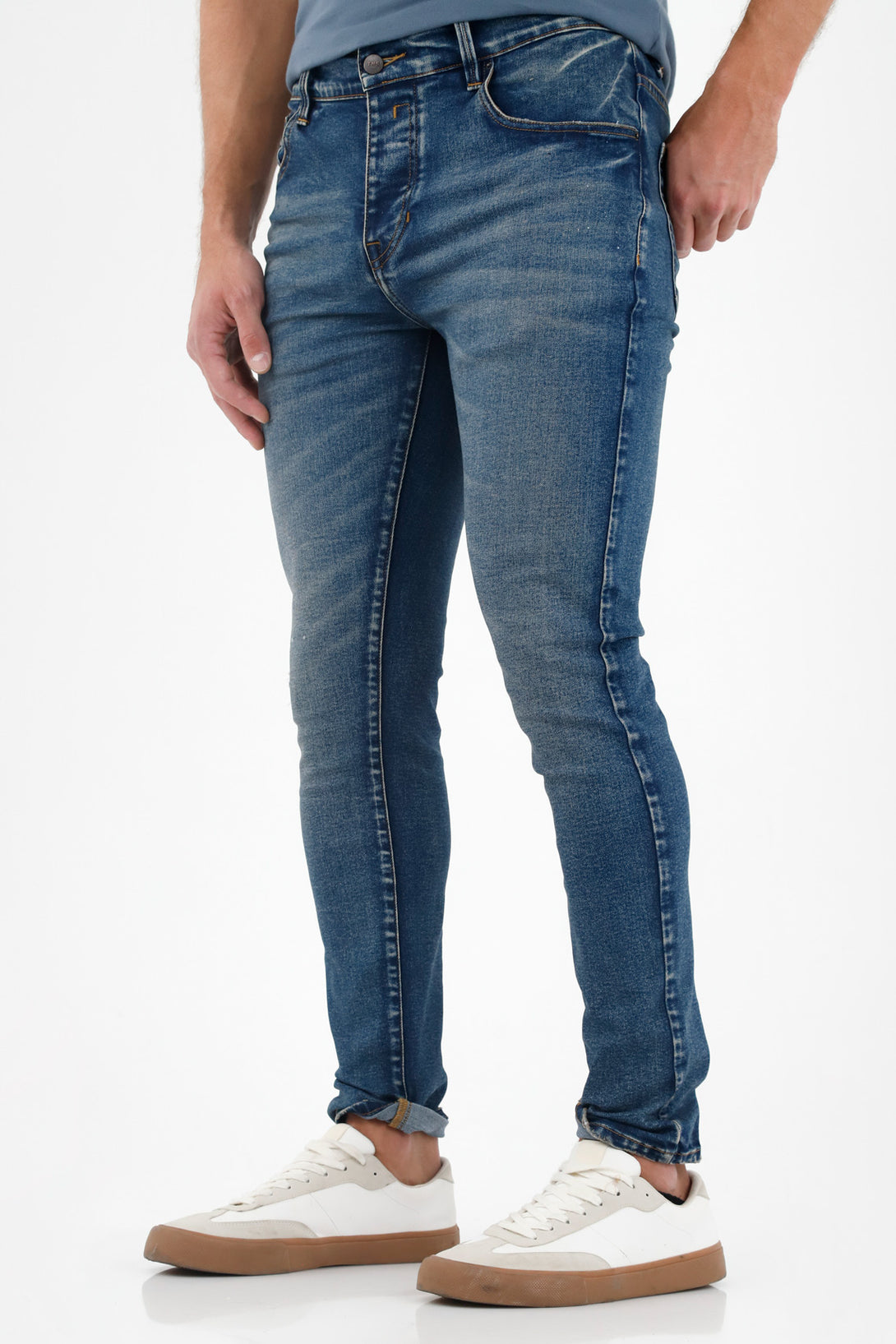 Men's Blue Distressed Jeans