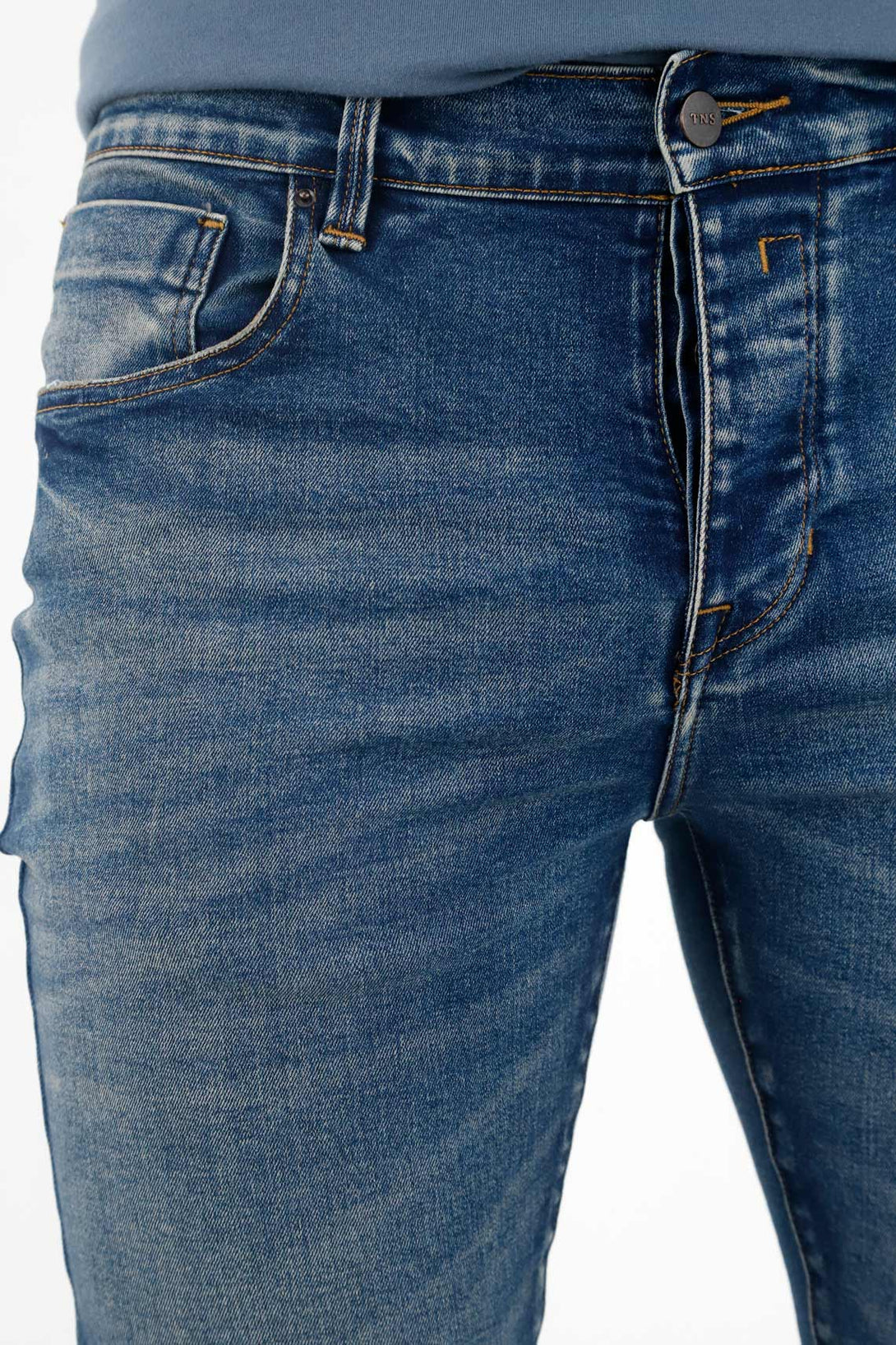 Men's Blue Distressed Jeans