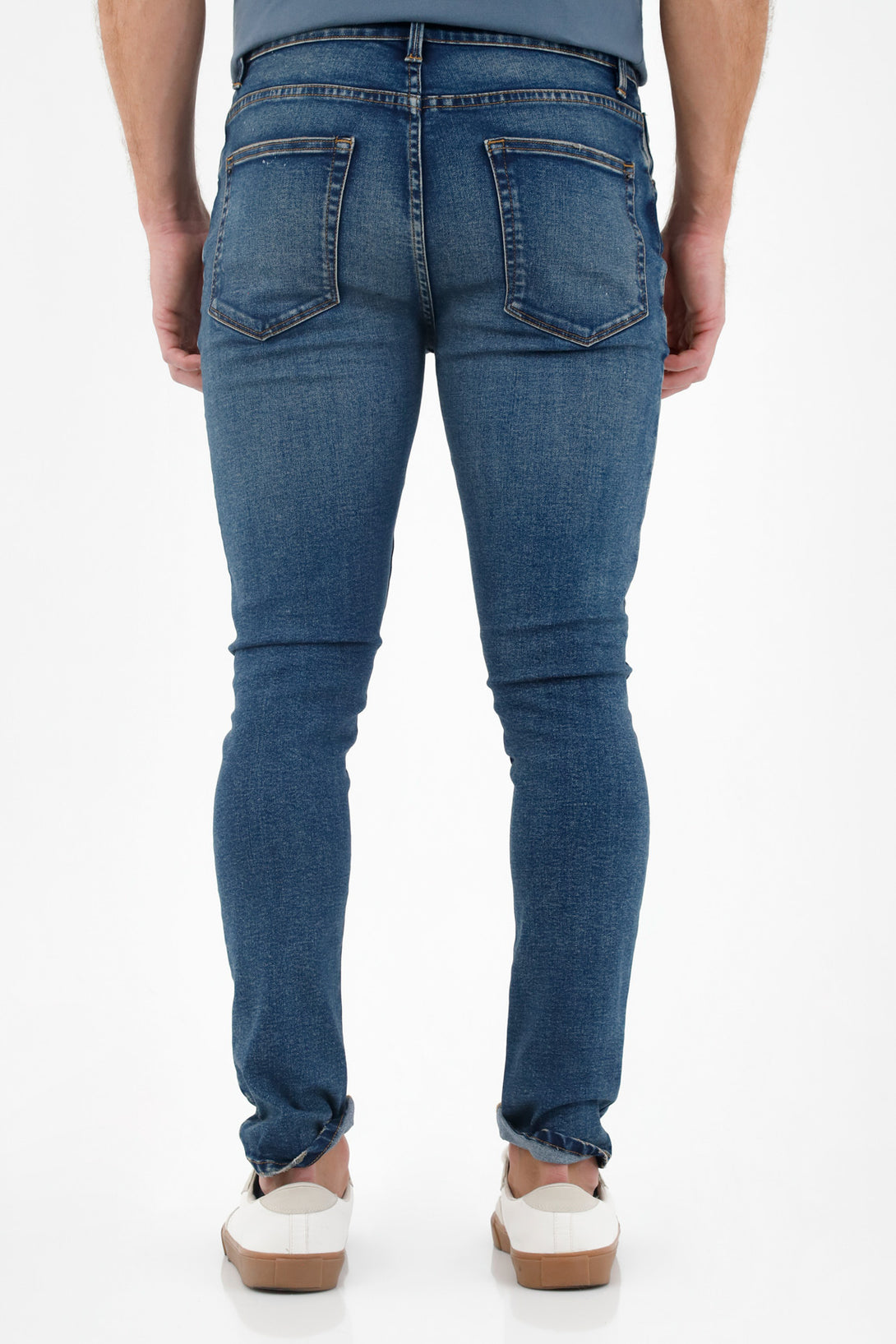 Men's Blue Distressed Jeans