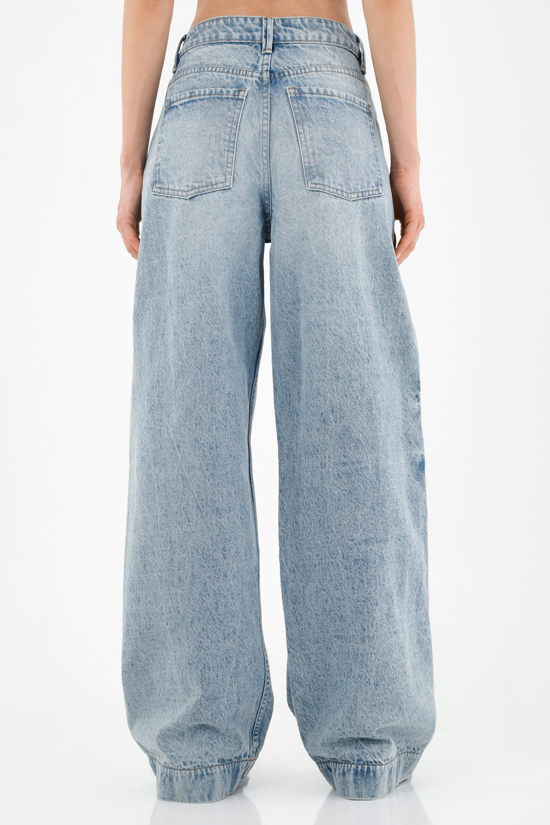 Women's Wide Leg Blue Jeans