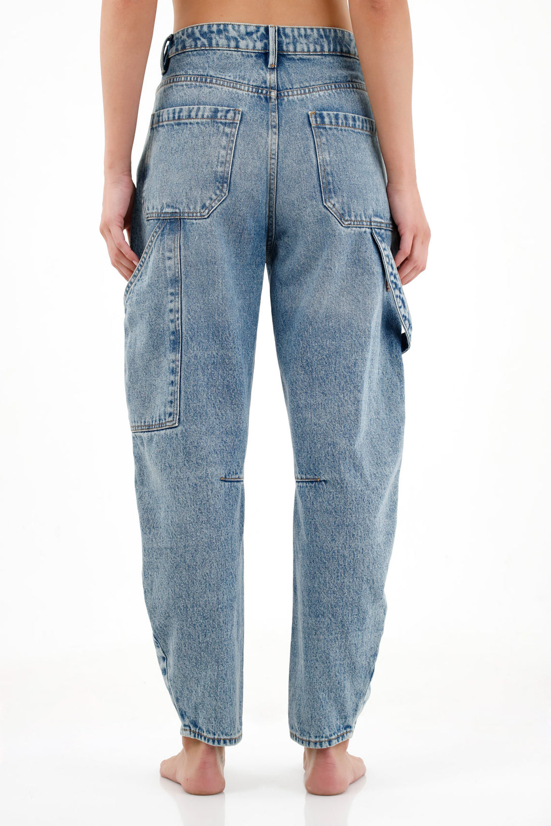 Jean azul tipo Slouchy para mujer