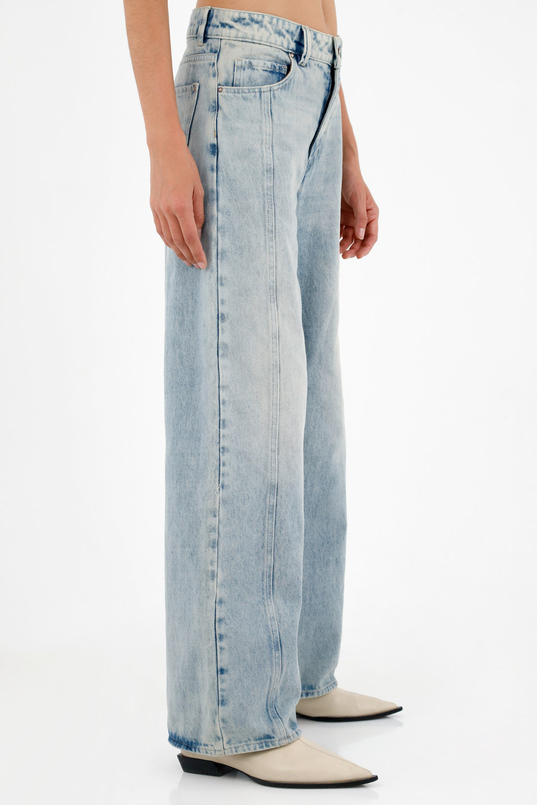 Women's Wide Leg Blue Jeans