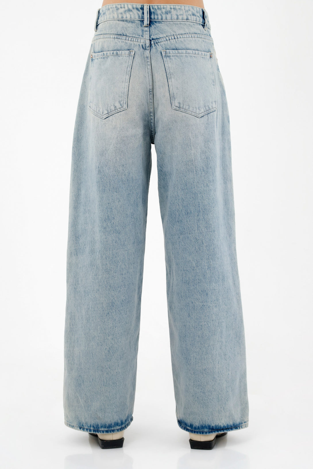 Women's Wide Leg Blue Jeans