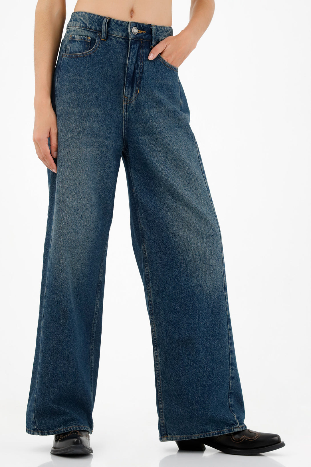 Jean Wide Leg azul para mujer