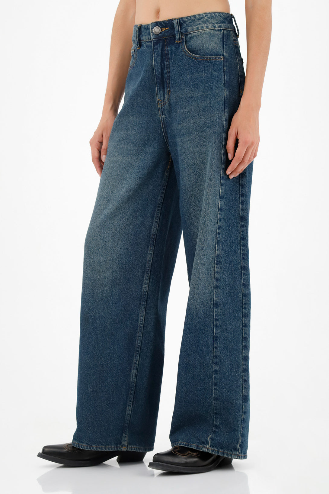 Jean Wide Leg azul para mujer