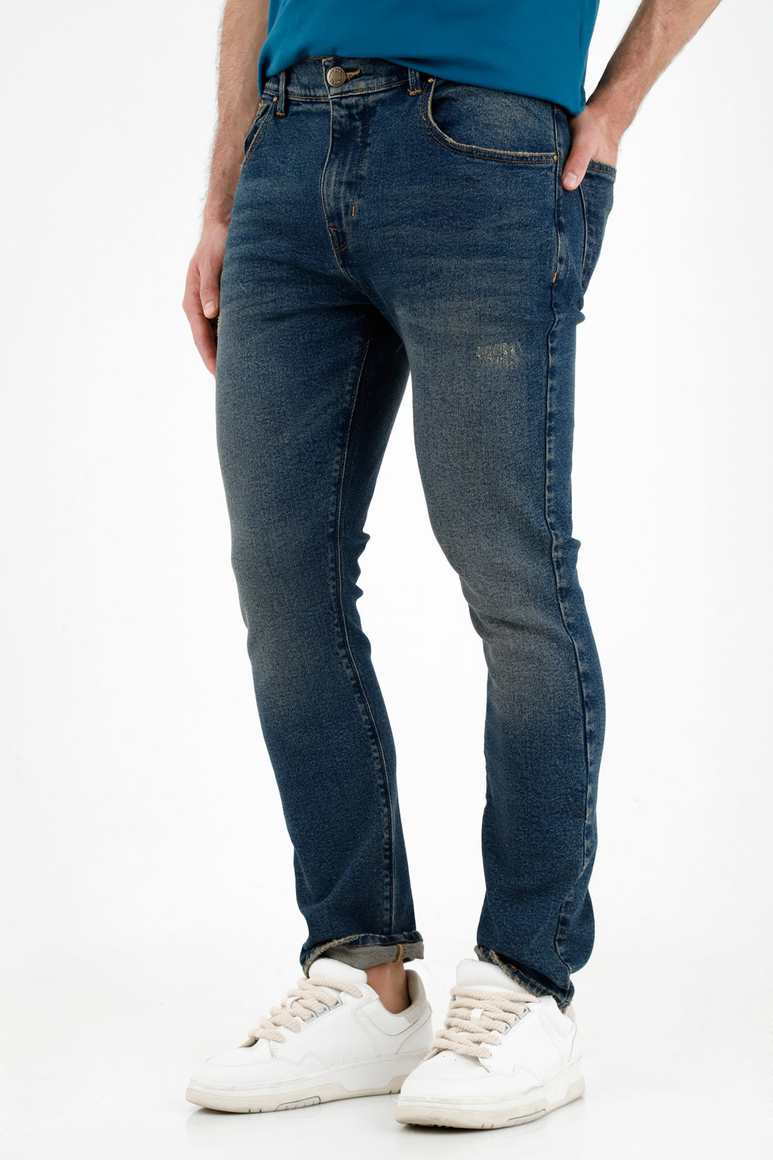 Jean azul tipo vintage para hombre