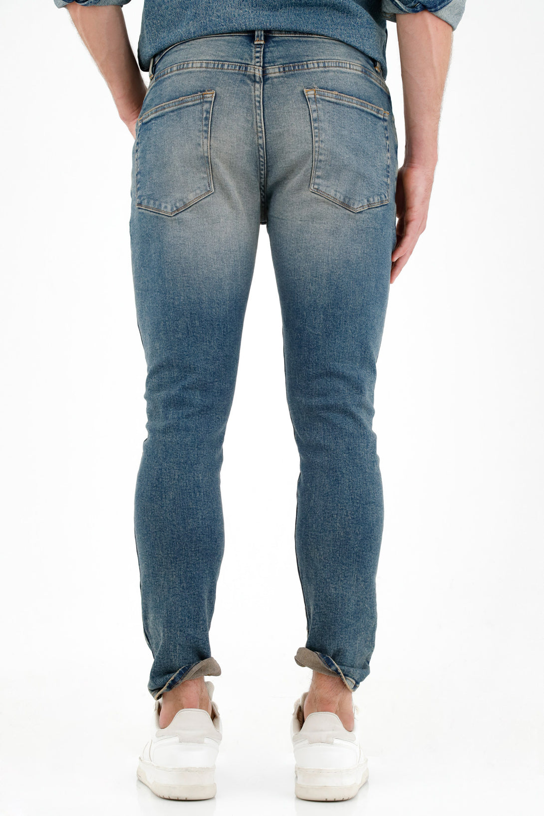 Men's Blue Distressed Jeans