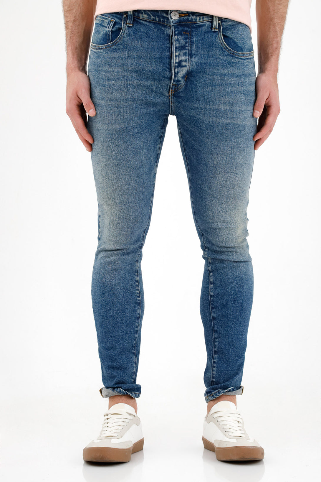 Men's Blue Pigment Wash Jeans