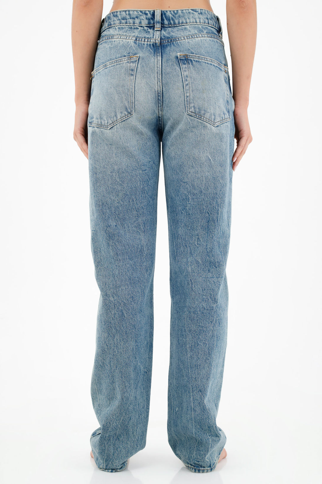 Women's Five-Pocket Blue Jeans