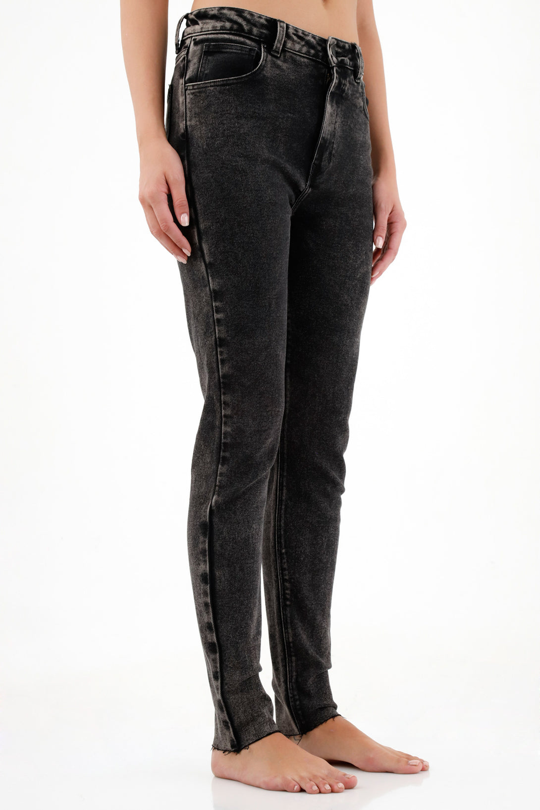 Jean negro super slim para mujer