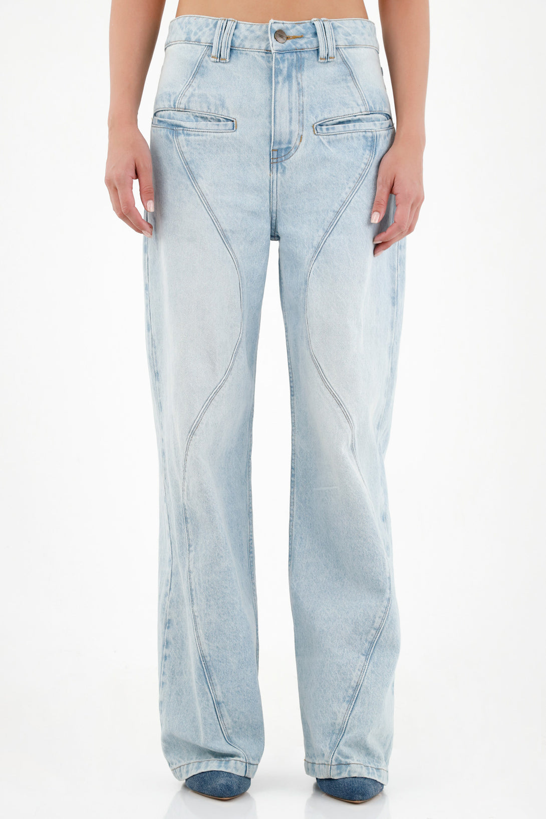 Women's Blue Front Pocket Jeans