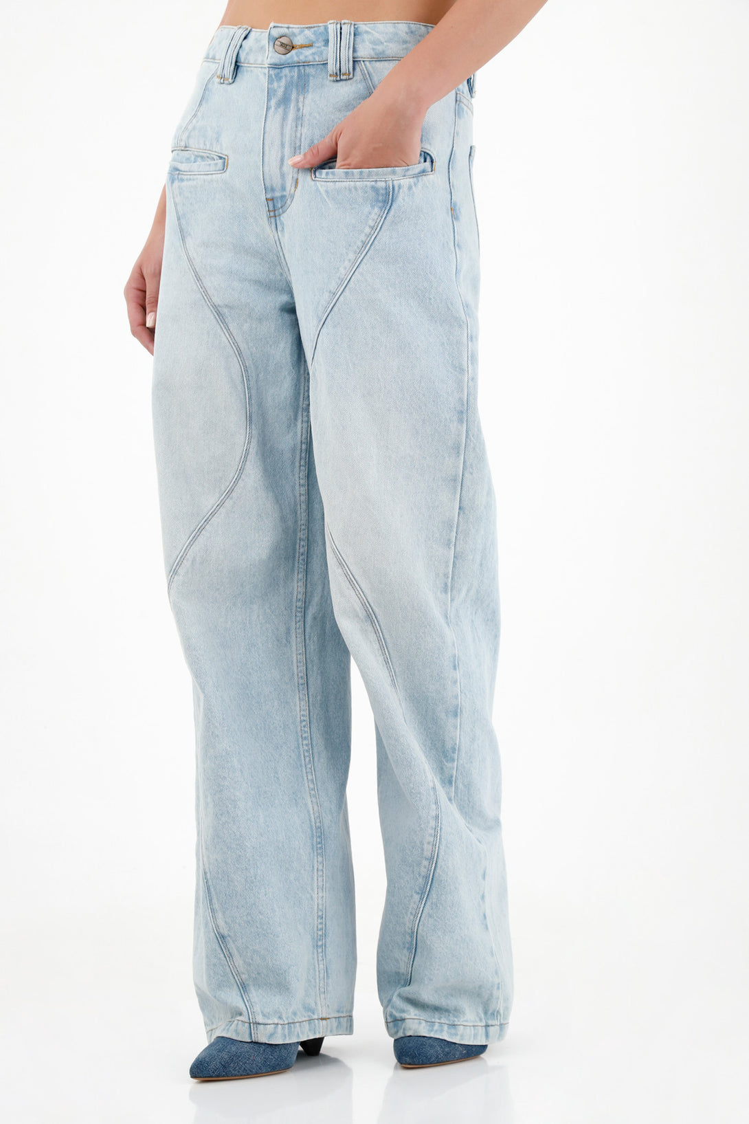 Women's Blue Front Pocket Jeans