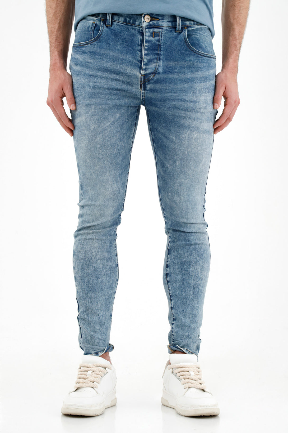 Men's Light Medium Blue Jeans