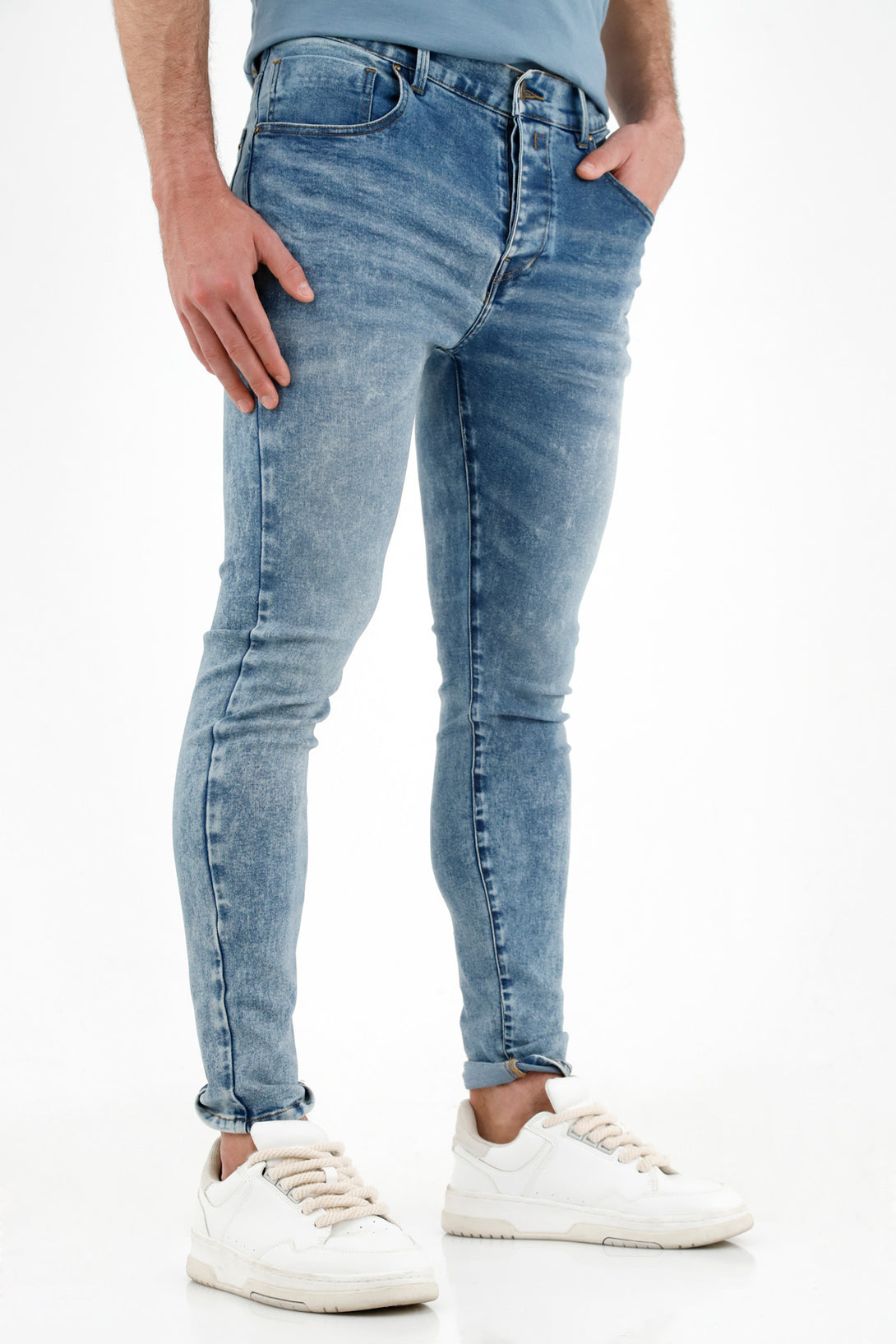 Men's Light Medium Blue Jeans