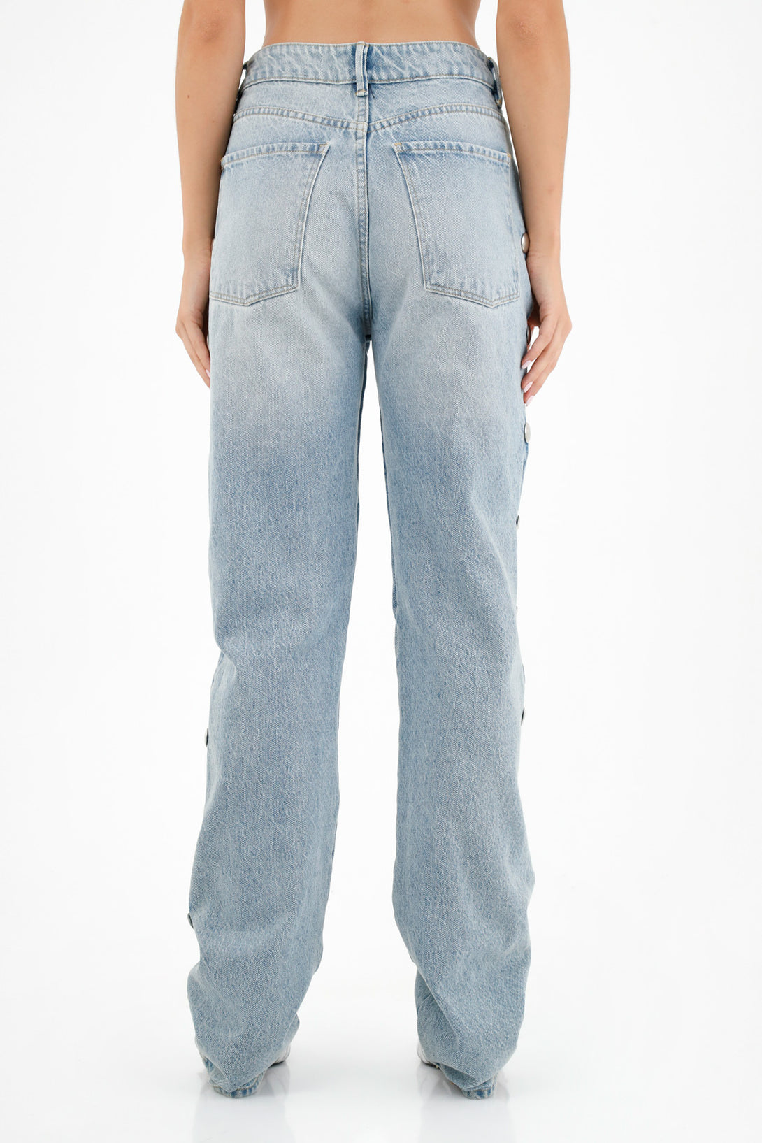 Women's Blue Metallic Detail Jeans