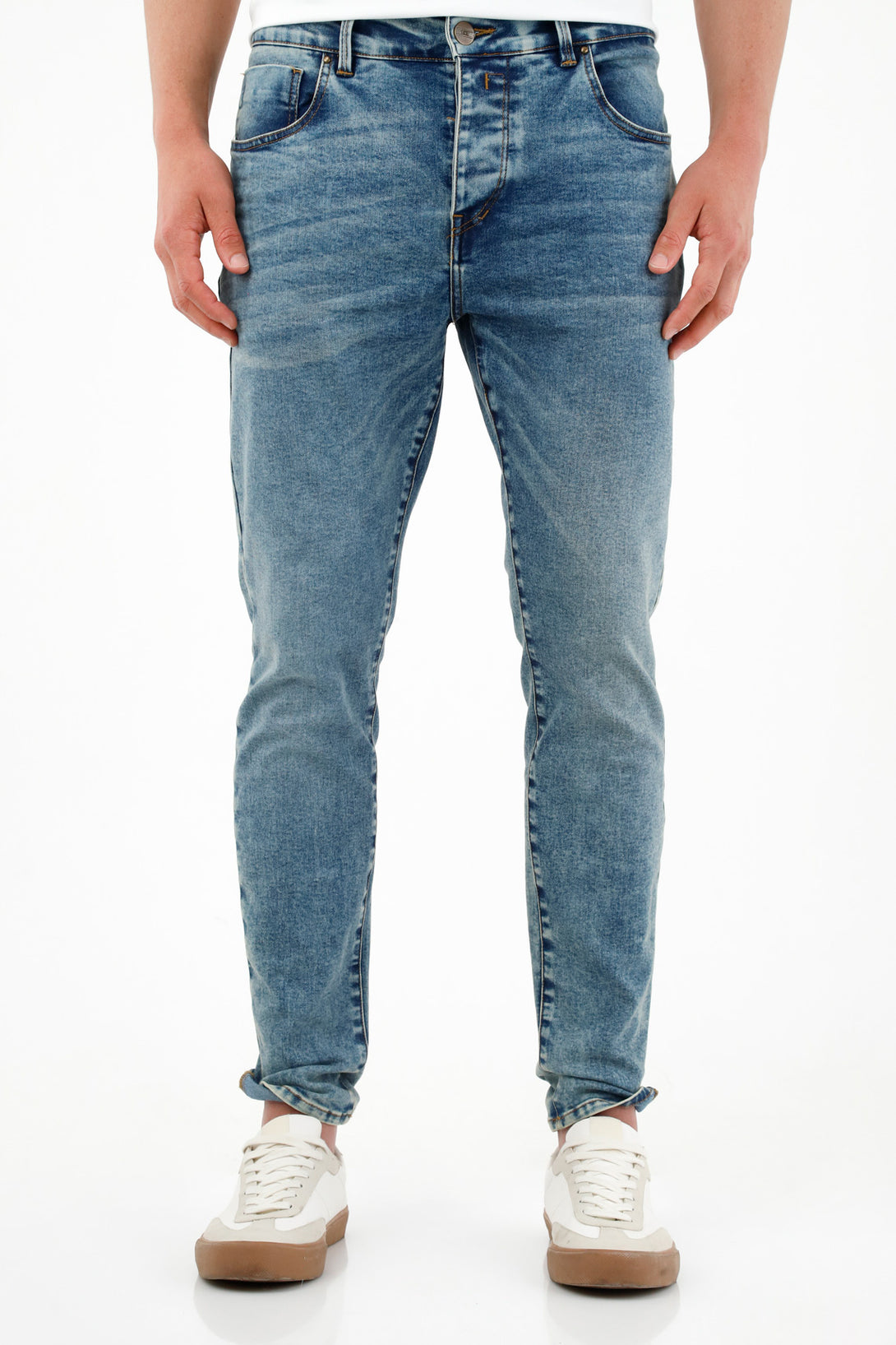 Jean Súper Skinny azul tono medio para hombre