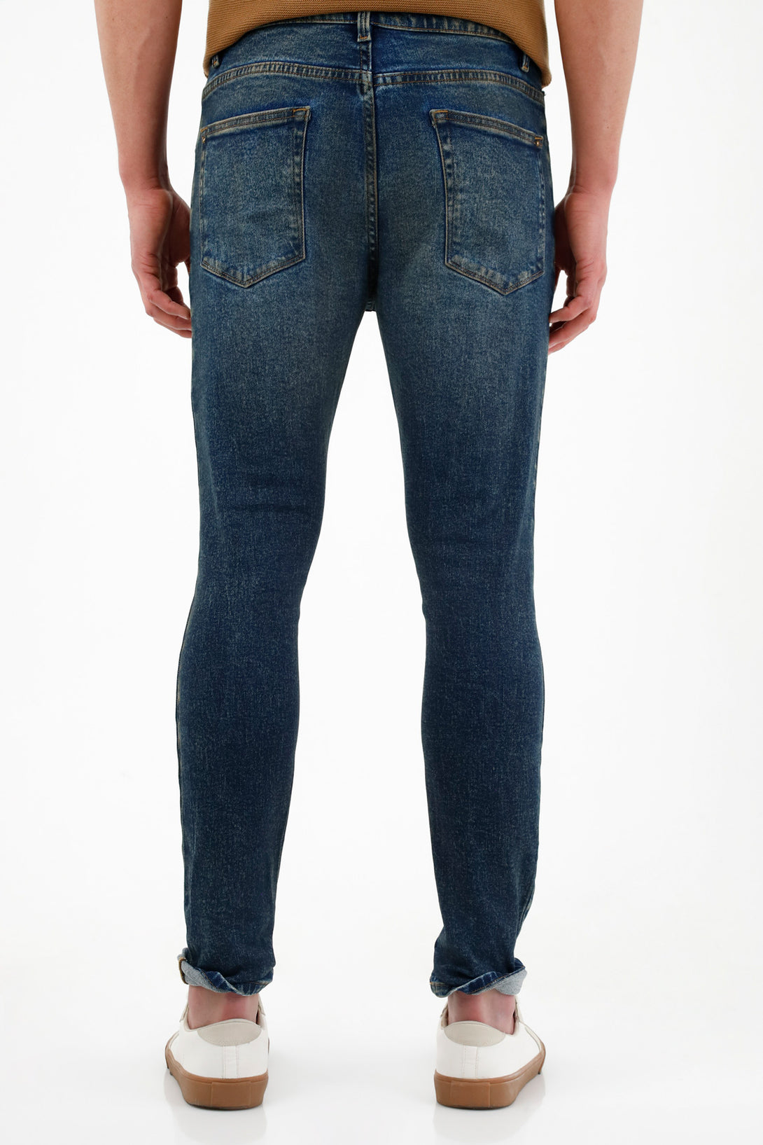 Jean Skinny azul con pigmento para hombre